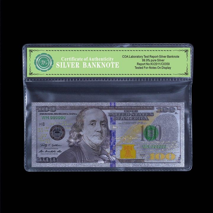 ธนบัตรเงินสกุลเงินดอลลาร์โลก-ธนบัตรกรอบพีวีซี100เราออกใหม่ปี2011