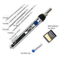 T12 electric soldering iron kit mini portable T12 soldering iron Tips tools Adjustable Temp Soldering Station