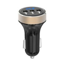 เหล็ก 3 พอร์ตUSB Car Charger 3.1Aความเร็วที่รวดเร็วยานพาหนะสากลรถชาร์จอะแดปเตอร์