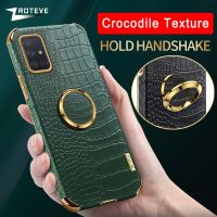 A71 Case ZROTEVE Plating Silicone Crocodile Leather Cover For Samsung Galaxy A51 A71 A31 A41 A21S A12 A22 A32 A52 A52s A72 Cases