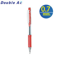 [1 ด้าม 0.7mm. สีแดง ปากกา TriTouch] Double A ปากกาลูกลื่นแบบกด