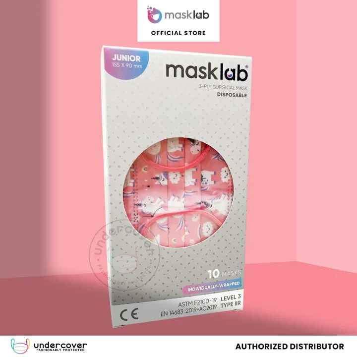 MASKLAB Undercover Mask PH Kids Surgical New Unicorn (10 pcs