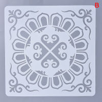 TANG 30*30CM Mandala Stencil Painting Floor Wall Template DIY Embossing Album Tool