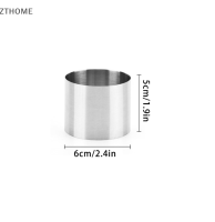 ZTHOME 5/6/8ซม.สแตนเลสเค้กแหวนแม่พิมพ์รอบใช้มูสตัดเครื่องมืออบ