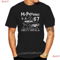 Sort.V 2022 เสื้อยืดพิมพ์ลาย My Patronus Is A 67 Chevy Impala แฟชั่นสําหรับผู้ชาย เสื้อยืดโลโก้รถ  MEYE