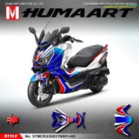 ❇❇❂ HUMAART Personalised Graphics Motorbike Sticker Kit Vinyl Decals for SYM Cruisym 300 2017 2018 2019 2020 2021