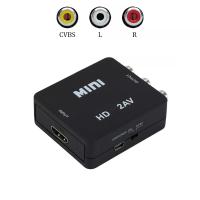 HDMI-compatible TO AV/CVSB L/R Scaler Adapter HD Video Composite Converter Box HD Video 1080P Support NTSC PAL Output