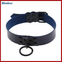 Bluelans®Punk แหวนโลหะสำหรับผู้หญิงที่ปรับได้หนังสังเคราะห์ Choker สร้อยคอโกธิคปก