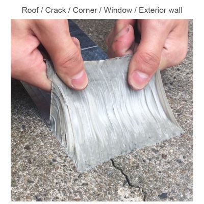 5mx5cm Resistance Waterproof Aluminum Foil Thicken Butyl Waterproof Tape Wall Crack Roof Duct Repair Adhesive Tape Adhesives  Tape