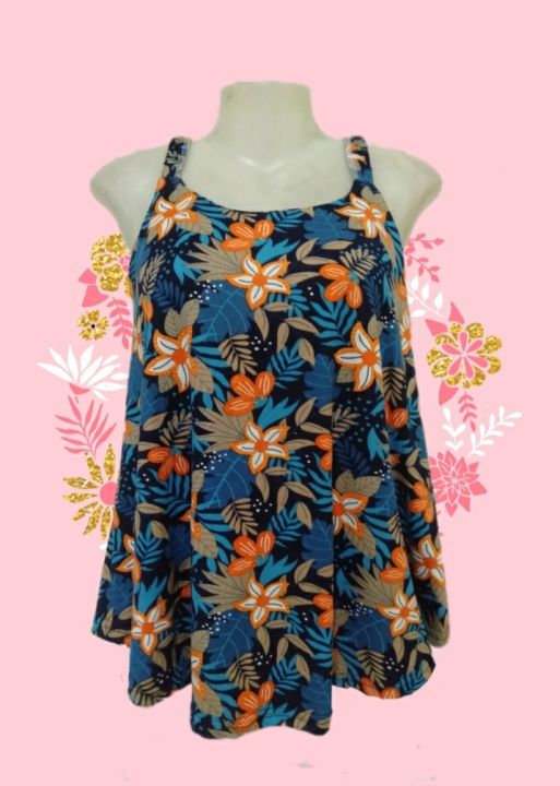 PLUS SIZE | #3012 Sleeveless Casual Sando Floral Design For Adults ...