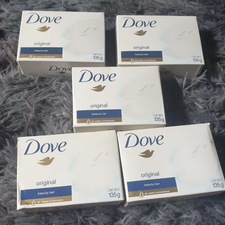 DOVE ORIGINAL Beauty Bar Soap 5Pcs Per Set (100g or 135g Sizes as per ...