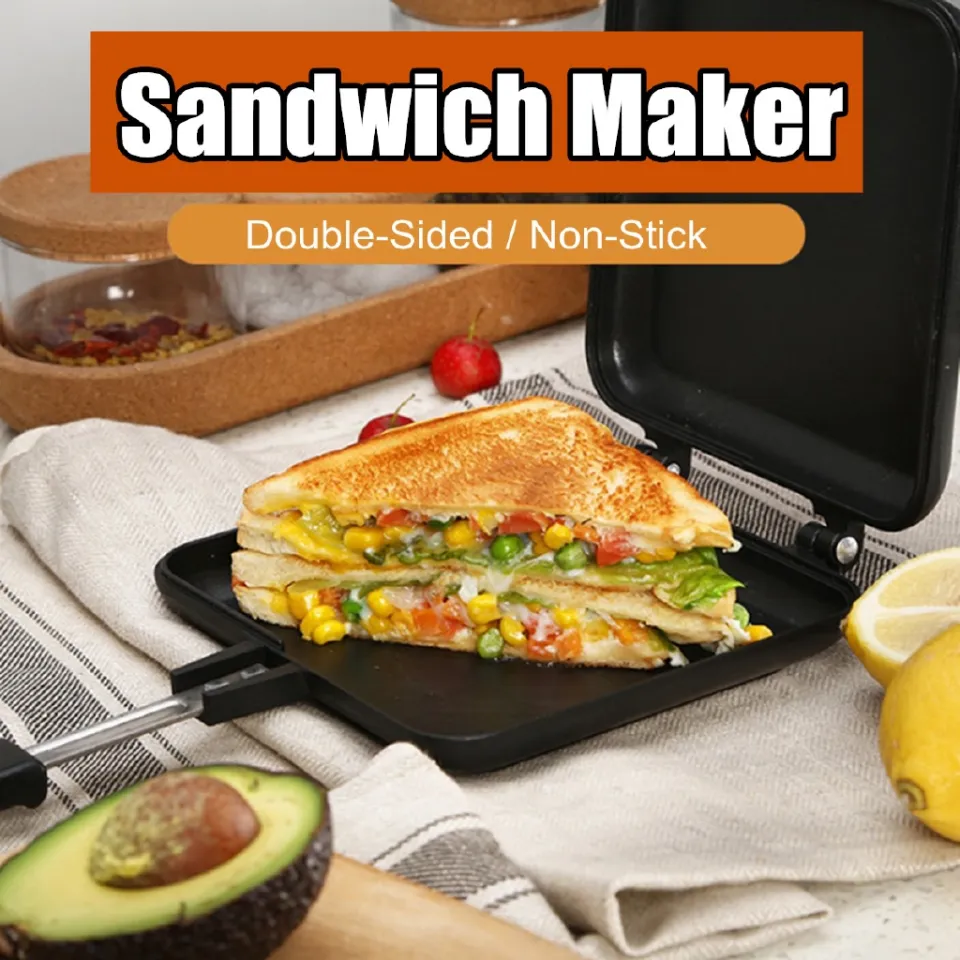 Toasted Sandwich Maker Double Sided Hot Sandwich Pan Frying Maker