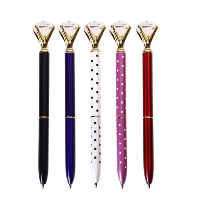 Diamond Pens Big Diamond Retractable Crystal Ballpoint Pens for School Office Supplies Woman Lady Colleagues Girlfriend Pens