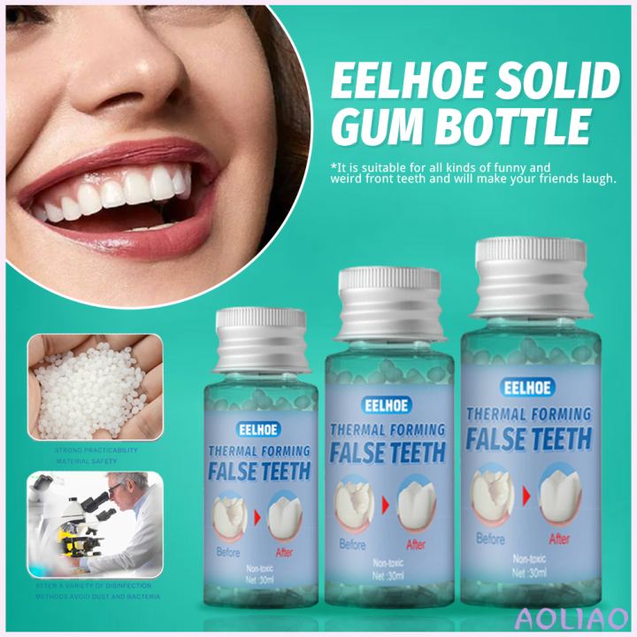 AOLIAO EELHOE Denture Adhesive Glue Temporary Tooth Repair Kit Moldable