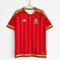 2022 2023 ล่าสุด เสื้อกีฬาแขนสั้น ลายทีมชาติฟุตบอล Wales 2015/16 Wales ชุดเหย้า สไตล์เรโทร ไซซ์ S-XXL