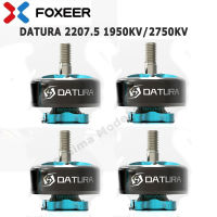 FOXEER DATURA 2207.5 2750KV 1960KV 4-6S มอเตอร์ไร้แปรงถ่านอะลูมินัมอัลลอยเพลากลวงเข้ากันได้กับโดรนขนาด5-6นิ้วใบพัดสำหรับ FPV