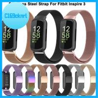 สายนาฬิกาโลหะสแตนเลสสตีล C169CKNRL สายสำรองอัจฉริยะสายข้อมือโลหะแบบ Milanese สำหรับ Fitbit Inspire 3