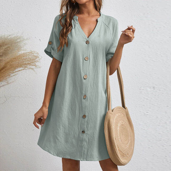 Casual button 2025 up dress