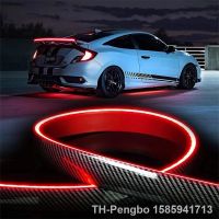 【LZ】♘♛□  120cm 130cm Carbon Fibre LED Rear Tail Light Strip for Car Spoiler Rear Lights Universal Turn Signal Lamp Auto Trunk Lip Racing