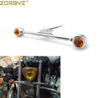 ZORBYZ Motorcycle Front Rear Metal Short Mount Turn Signal Light Tube Bar Bracket For Honda Cafe Racer Bobber Chopper Custom