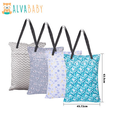 U เลือก Alvaby ขนาดใหญ่เปียกกระเป๋าแห้งกันน้ำแขวนถุงผ้าที่มีกระเป๋าซิปคู่ถุงนำมาใช้ใหม่