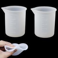 Silicone Transparent Cup Scale Crystal Glue Measuring Cup Reusable Measuring Tools For DIY Baking Kitchen Accessories 100ml