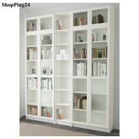 ตู้หนังสือ ชั้นวางหนังสือ ตู้กระจก ตู้โชว์ ประตูบานกระจก  200X30X237 ซม Bookcase Door Temper Glass Cabinets Show Collection Showcase Versatile  200X30X237 cm.