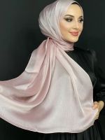 【YF】 Muslim Abaya Silk Head Scarf Hijab Abayas Satin Long Shawl Hijabs For Woman Jersey Dress Women Turbans Instant Turban