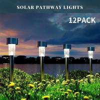 Solar Garden Lights Outdoor 12 Pack Waterproof Sunlight Led Pathway Lamp for Patio Lawn Yard Walkway Landscape Decoration Outdoor Lighting