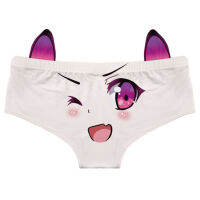 Japanese Cute Cartoon Cotton Girlys Underwear Sexy Cat Ears Kawaii Panties Breathable Low Waist Seamless Student Briefs Lingerie