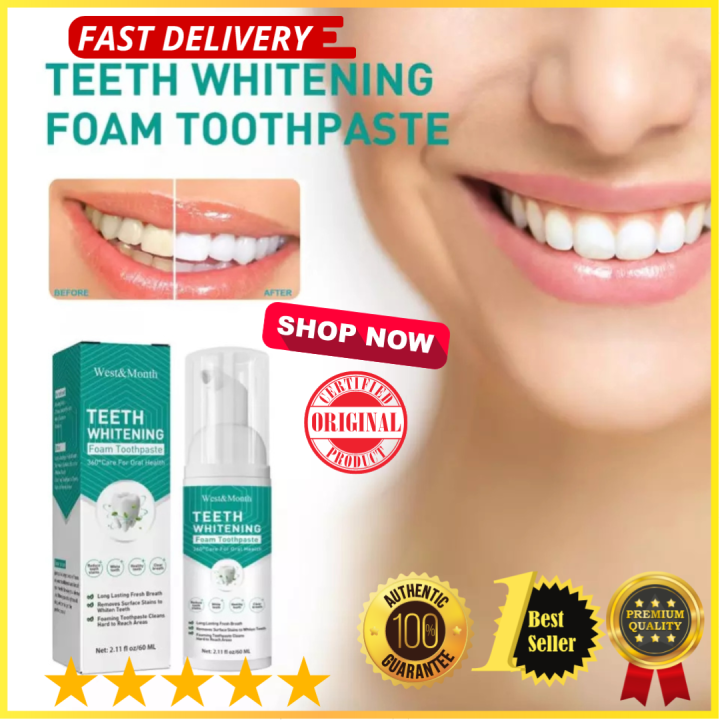 60ml Ultrafine Teeth Whitening Foam Toothpaste Powerful Whitening
