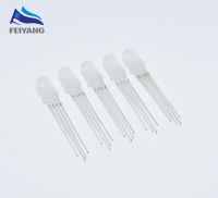 10pcs 5mm RGB LED Diffused Diode Light Common Anode/CATHODE Tricolor Red Green Blue 5 mm LED Emitting Diode Lamp Wide AngleElectrical Circuitry Parts