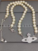 Western Queen Mother Classic Pearl Necklace Texture ดีไซน์เฉพาะ Saturn Pearl ไหปลาร้าสร้อยคอสร้อยข้อมือ .