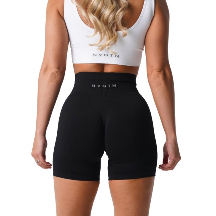 NVGTN Spandex Solid Seamless Shorts Women Soft Workout Tights Fitness  Outfits Yoga Pants Gym Wear