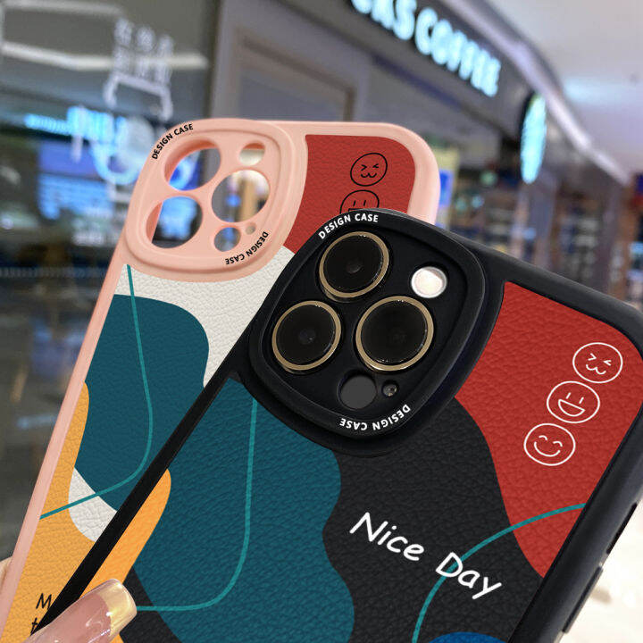 ggk-เคสโทรศัพท์สำหรับ-vivo-y02a-y02t-เคสหลังหนังลายการ์ตูนยิ้มน่ารักปกหนัง