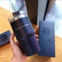 Starbucks same style stainless steel straw cup car cup car water cup large capacity net red ice cup cup