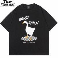 Hip Hop Streetwear Harajuku T Shirt Duck Letter Print T-Shirt 2022 Men Cotton Casual Tshirt Spring Summer Short Sleeve Tops Tees 【Size S-4XL-5XL-6XL】