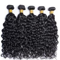 เปรู 10A Water Wave Bundles Unprocessed Curly Human Hair Bundles Weave Remy Water Wave Hair Extensions No Tangle 12-32 -