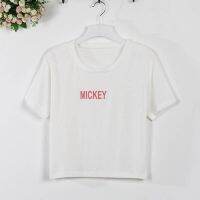 Hot !!! เสื้อแฟชั่น คอกลม ลาย mickey สีขาว 7513