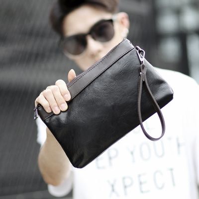 Aliwood Brand Men Leather Clutch Bag Wallet Handy Bag Handbags Luxury Male Large Purses Monederos Portemonne carteira masculina