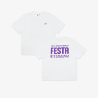 [พร้อมส่ง] เสื้อยืด BTS 10TH FESTA S/S T-Shirt_Logo (white)