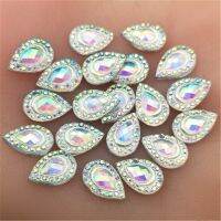 【CW】 New 60PCS 8x12mm Resin drop Flatback Rhinestone scrapbook craft appliques