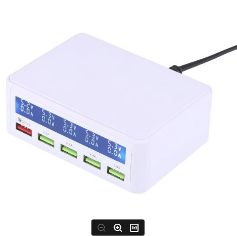 ใหม่ล่าสุด-quick-charge-3-0-usb-4-ports-2-4a-มี-lcd-display-ทั้ง-5-ช่อง-รวมชาร์จไฟ-5-ช่อง-ชาร์จไวด้วยระบบ-fast-charge-qualcomn-qc3-0-สีขาว-1635