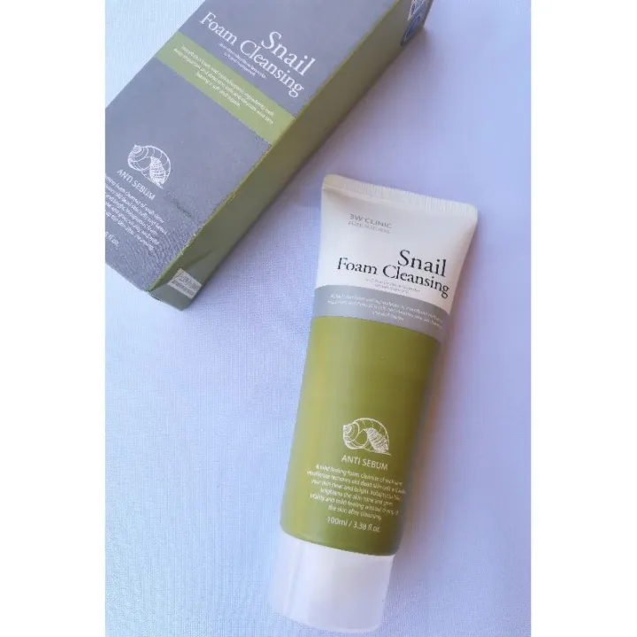brilliant skin rejuvenating set 3W CLINIC Snail Cleansing Foam 100ml ...