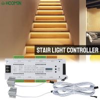 ۞✜卐 Stairway Lighting LED Motion Sensor Automatic Stair Light Controller Kit DC 12V 24V 32 Channels For Stairs Flexible Strip