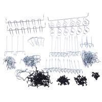 170 PCS Pegboard Hook Assortment Pegboard Accessories, Pegboard Kit, Peg Hooks with Metal Hooks Set, Peg Locks