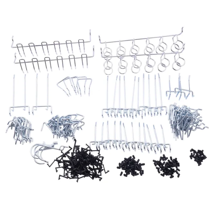 170 PCS Pegboard Hook Assortment Pegboard Accessories, Pegboard Kit