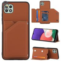 XICCI เคสขาตั้งหนัง PU,เคสโทรศัพท์กันกระแทกมีช่องใส่บัตรสำหรับ Samsung A22 5G