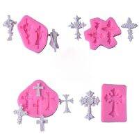 DIY Cross Jesus Silicone Mold Suitable for Making QQ Candy Jewelry Pendants Cake Jewelry Accessories Clay Resin Molds Bread Cake  Cookie Accessories