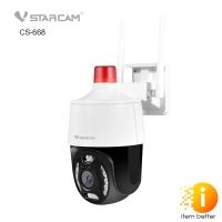 Vstarcam CS668 กล้องวงจรปิดไร้สาย Outdoor ความละเอียด 3MP ภาพสี มีAI+ สัญญาณเตือนสีแดงและสีน้ำเงิน